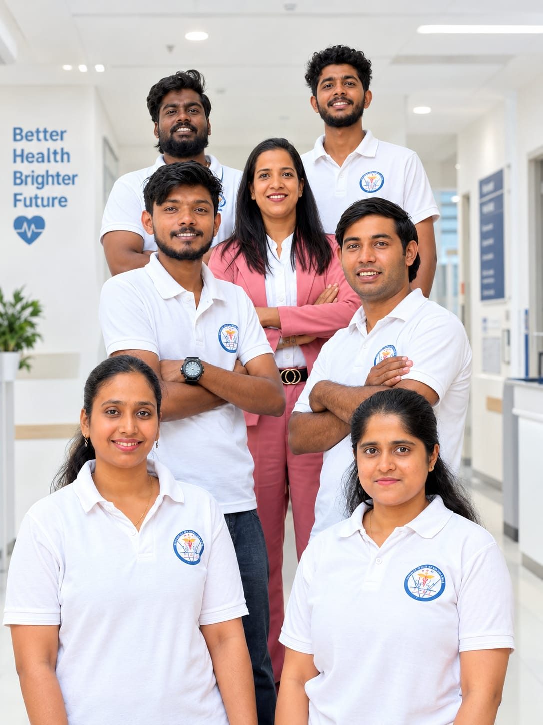 Dr. Rajasree K with the Trident Prime Healthcare physiotherapy team at the clinic